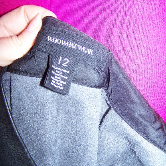 Who What Wear Pleather Skirt - Black Sz 12 - Picture 6 of 6